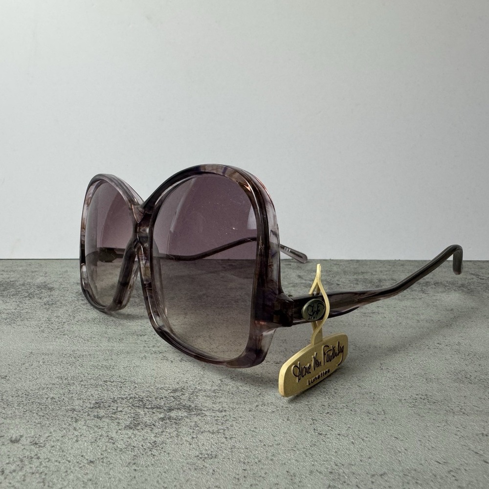 Vtg Diane Von Furstenberg Allure Fantasia Oversized Gradient Sunglasses 60s 70s